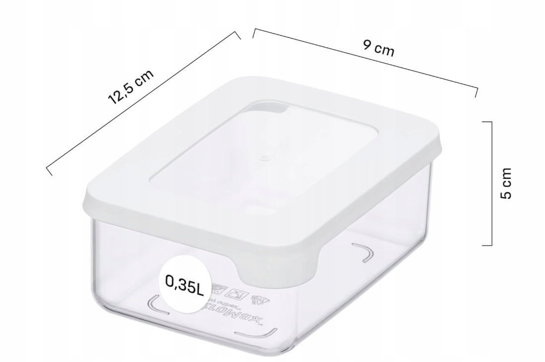 Nádoby na potraviny SmartStore 0 35L 10 Kusů Bpa volné s víkem