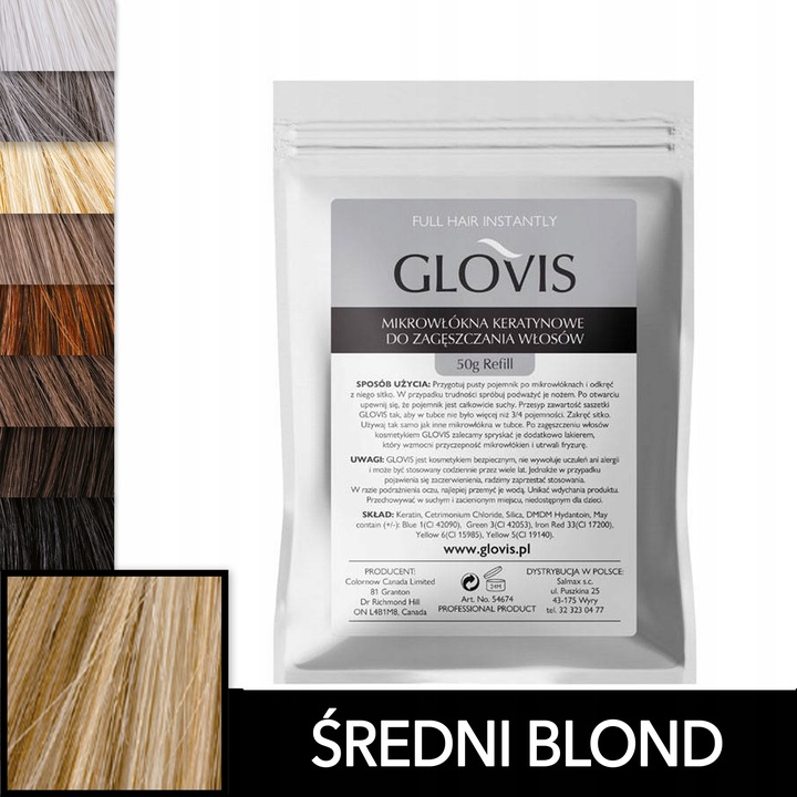 

Saszetka Glovis 50g Średni Blond Medium Blonde