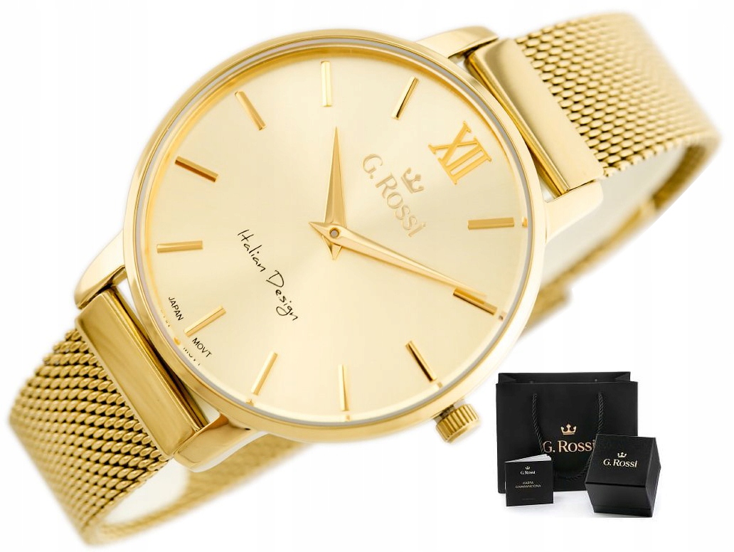 

Zegarek Damski G. Rossi Venus srebrny Box Grawer