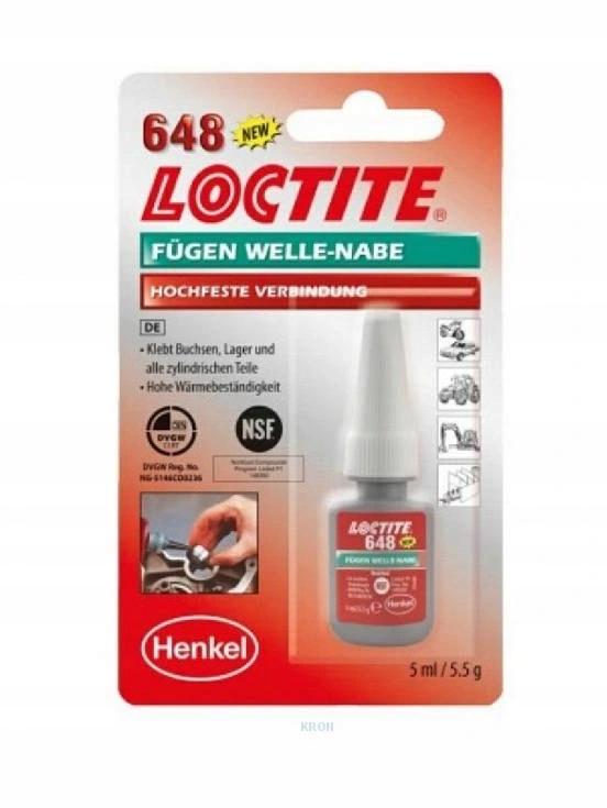 

Loctite 648 Anaerobowy Klej Do Łożysk Mocny 5ml