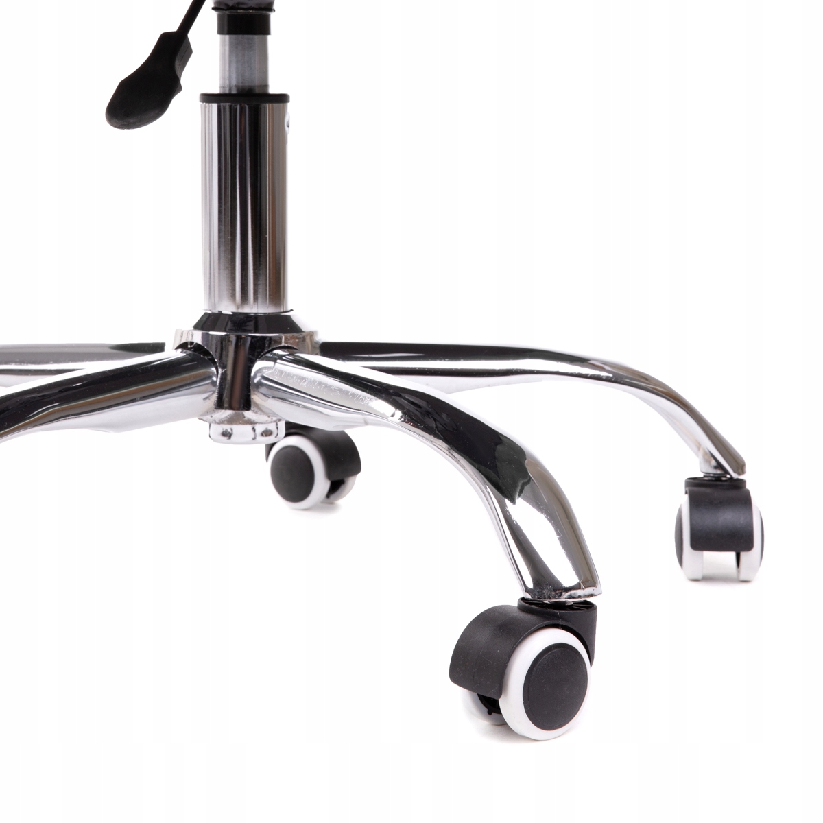 Krzesło FLOSSI welurowe obrotowe czarne 57x65x90 cm HOMLA Kolor obicia czarny