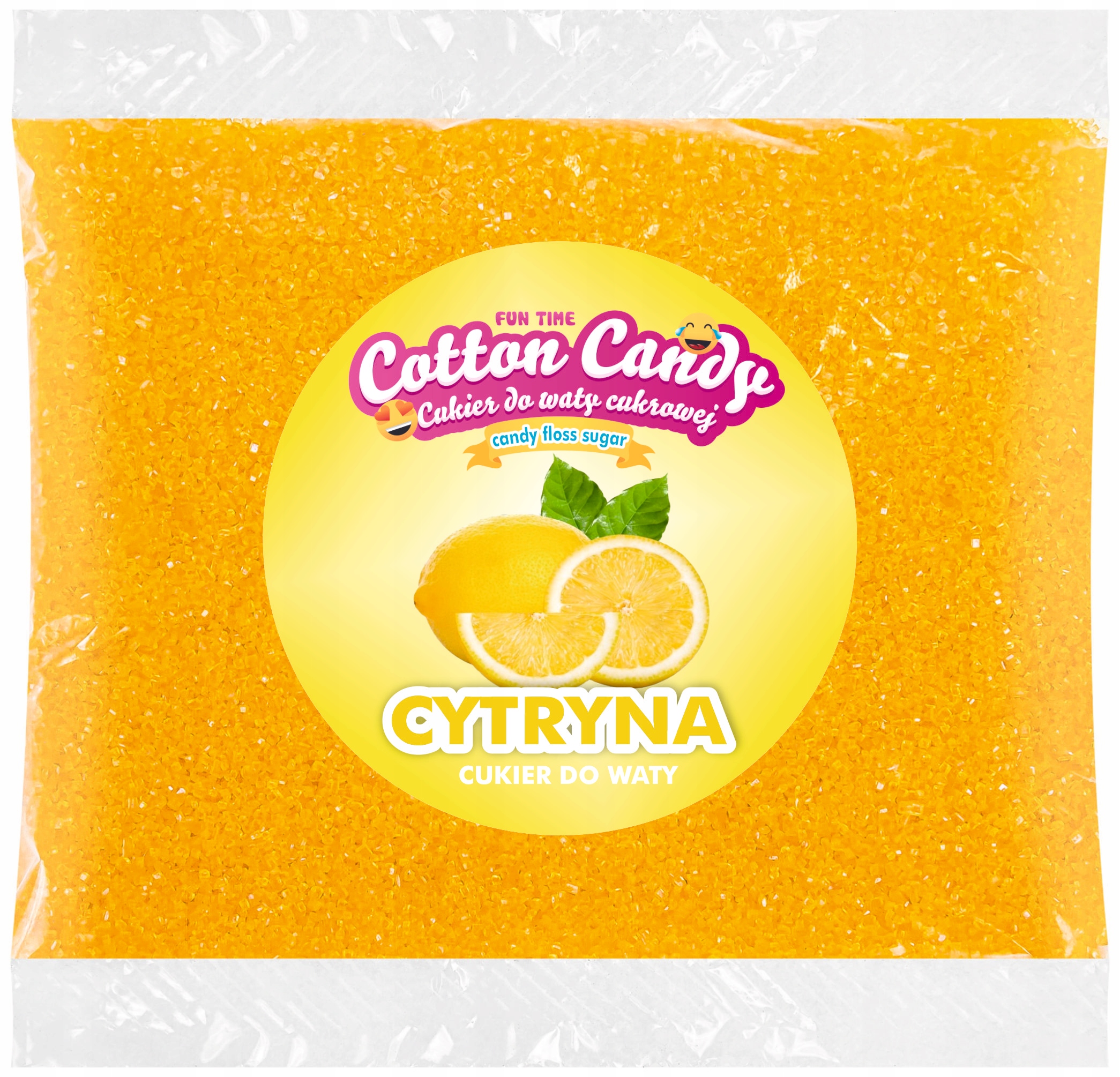 Cukier do Waty Cukrowej kolorowy CYTRYNA 100g