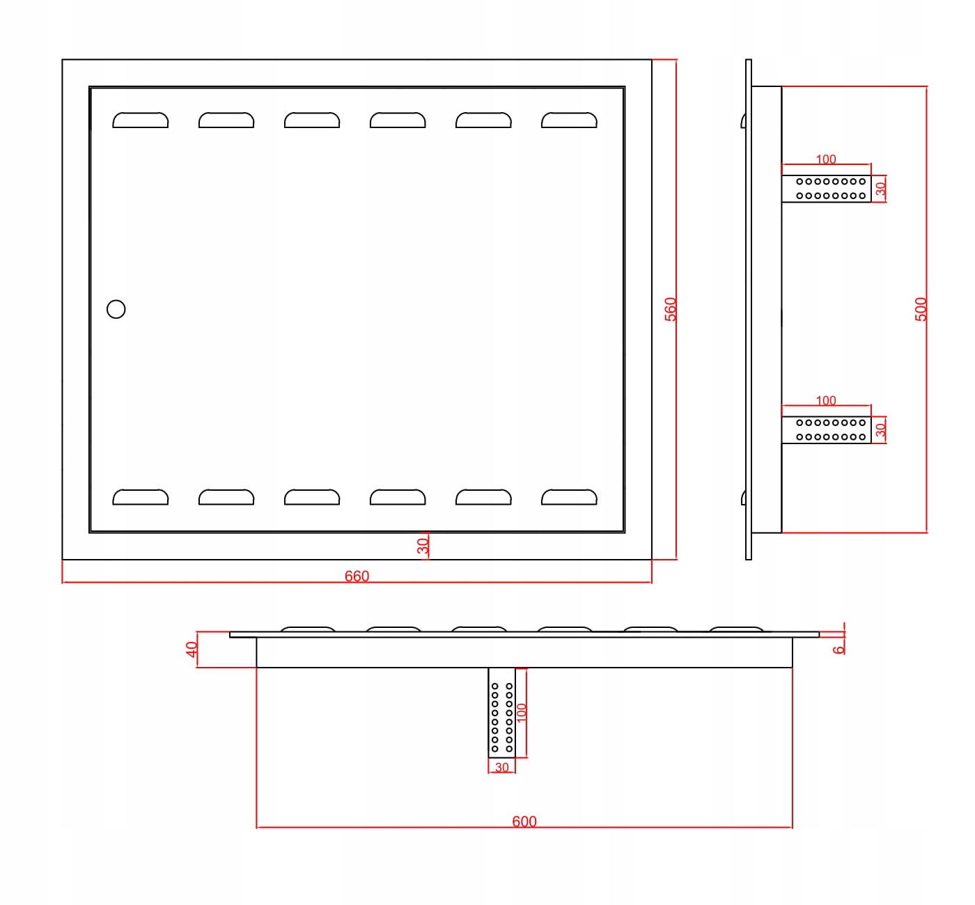 DRZWICZKI GAZOWE GRAFIT MAT 60x50 Szerokość 600 mm