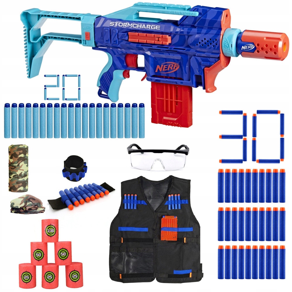 PISTOLET NERF ELITE 2.0 ZESTAW STORMCHARGE WILD EDITION F7376 MEGAPACK