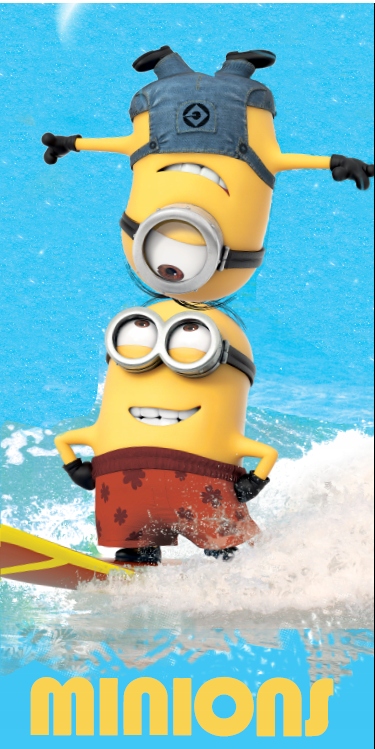 ПЛЯЖНОЕ ПОЛОТЕНЦЕ КУПАЛЬНЫЙ MINIONKI 70x140 ФАВОРИТАМИ