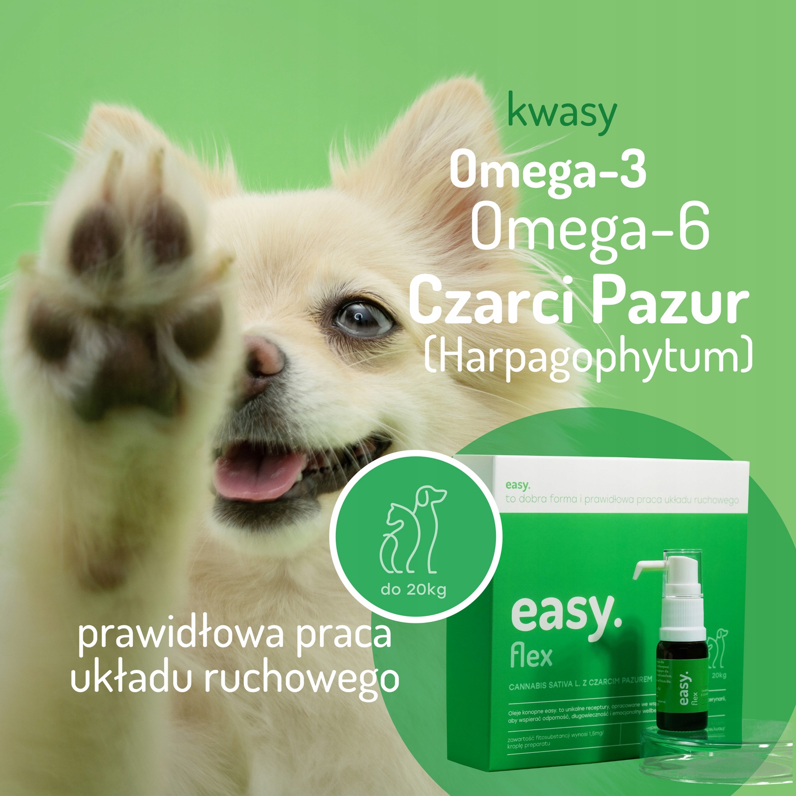 Easy. Konopný olej pro psy a kočky Flex do 20 kg