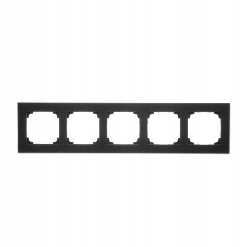 Simon 55 Nature 5-násobný rámik Mrazené sklo čierne TRN5/179