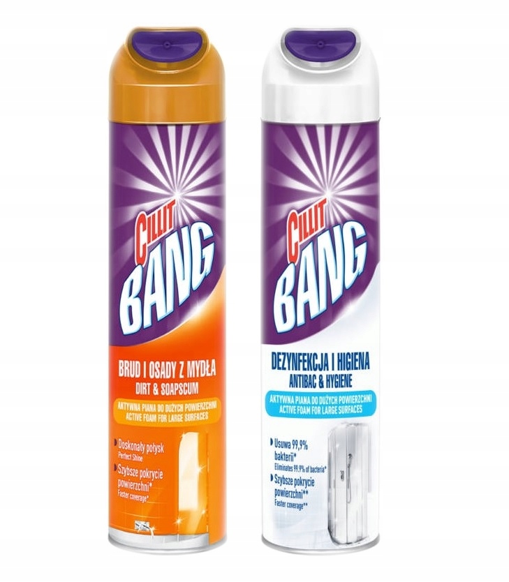 

Cillit Bang Aktywna piana mydła szkło brud 2x600ml