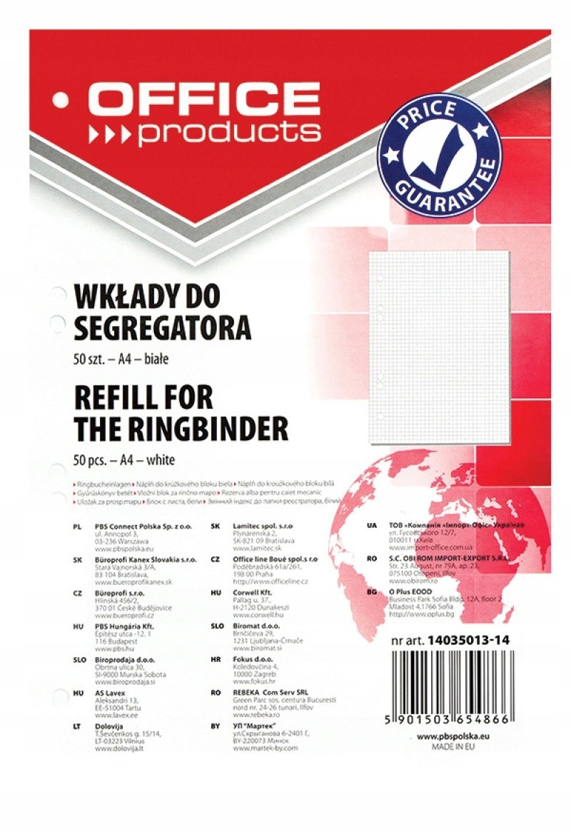 

Wkład do segregatora Office Products A4