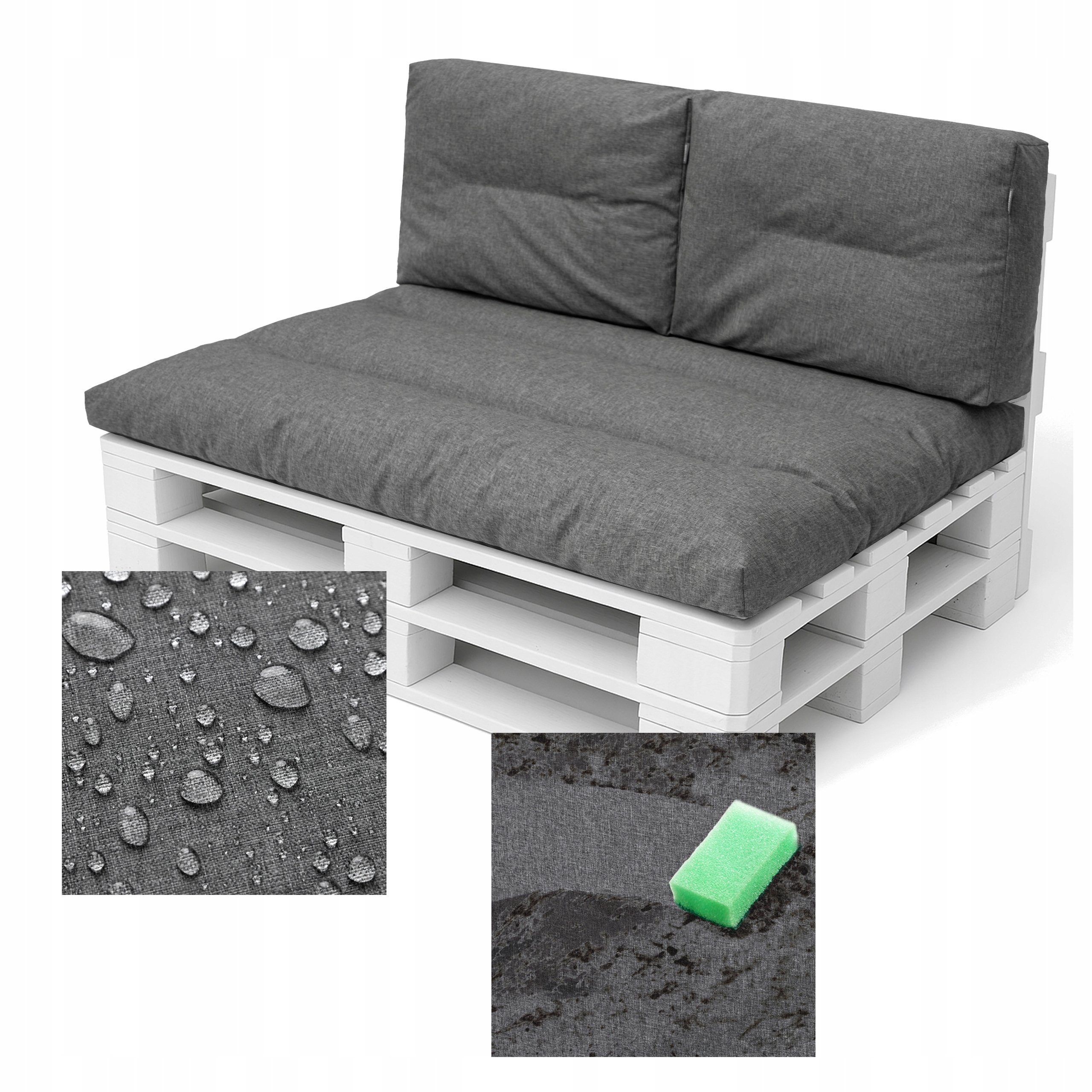 Podušky na palety, Vankúše na lavičky z paliet Vodotesný vankúš 120 x 80 cm