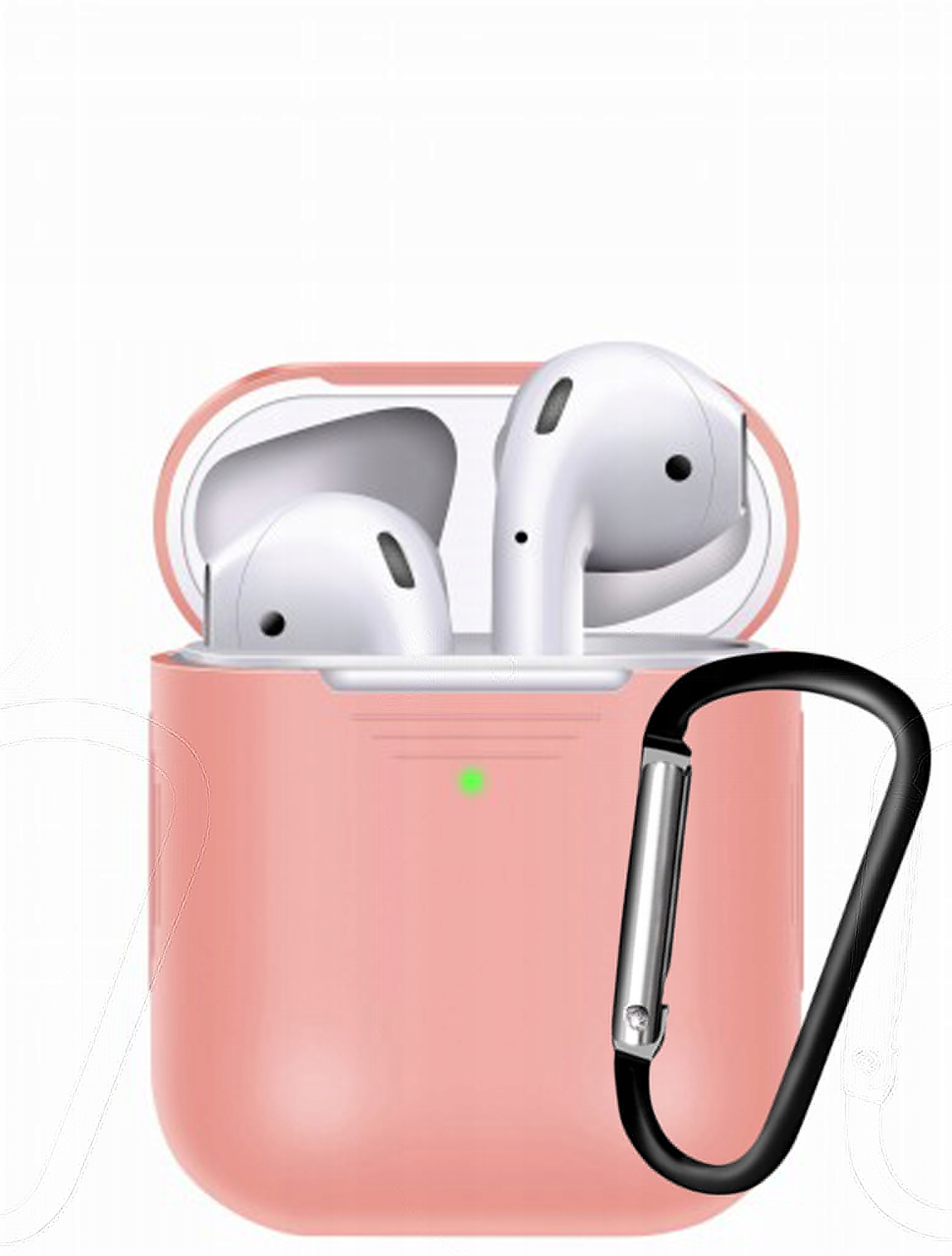 

Etui Do Airpods 1/2 Z Karabinkiem Różowy