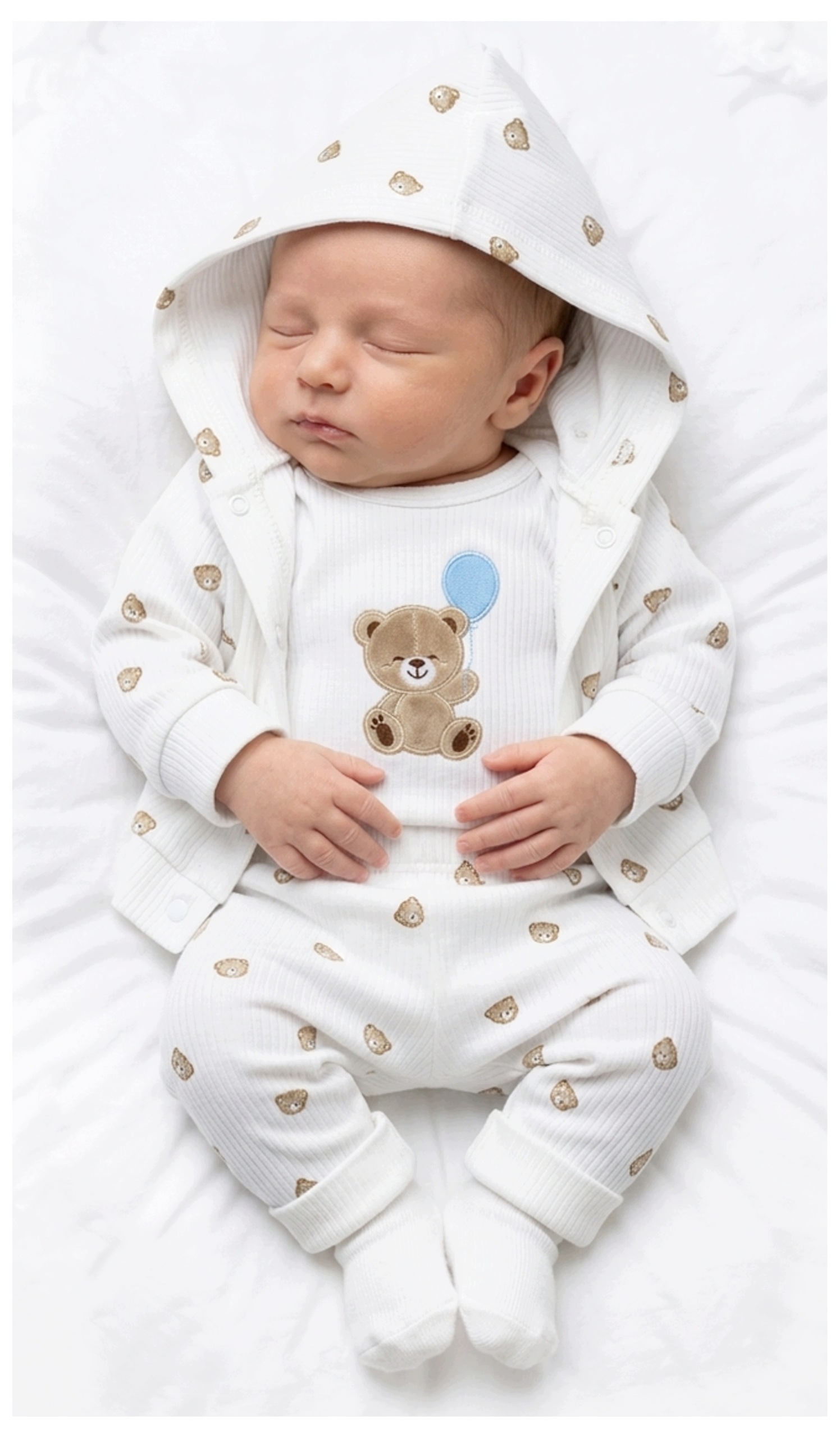 Wyprawka Niemowlęca Komplet Bawełna 3w1 Bluza Body Spodnie r 74 2468