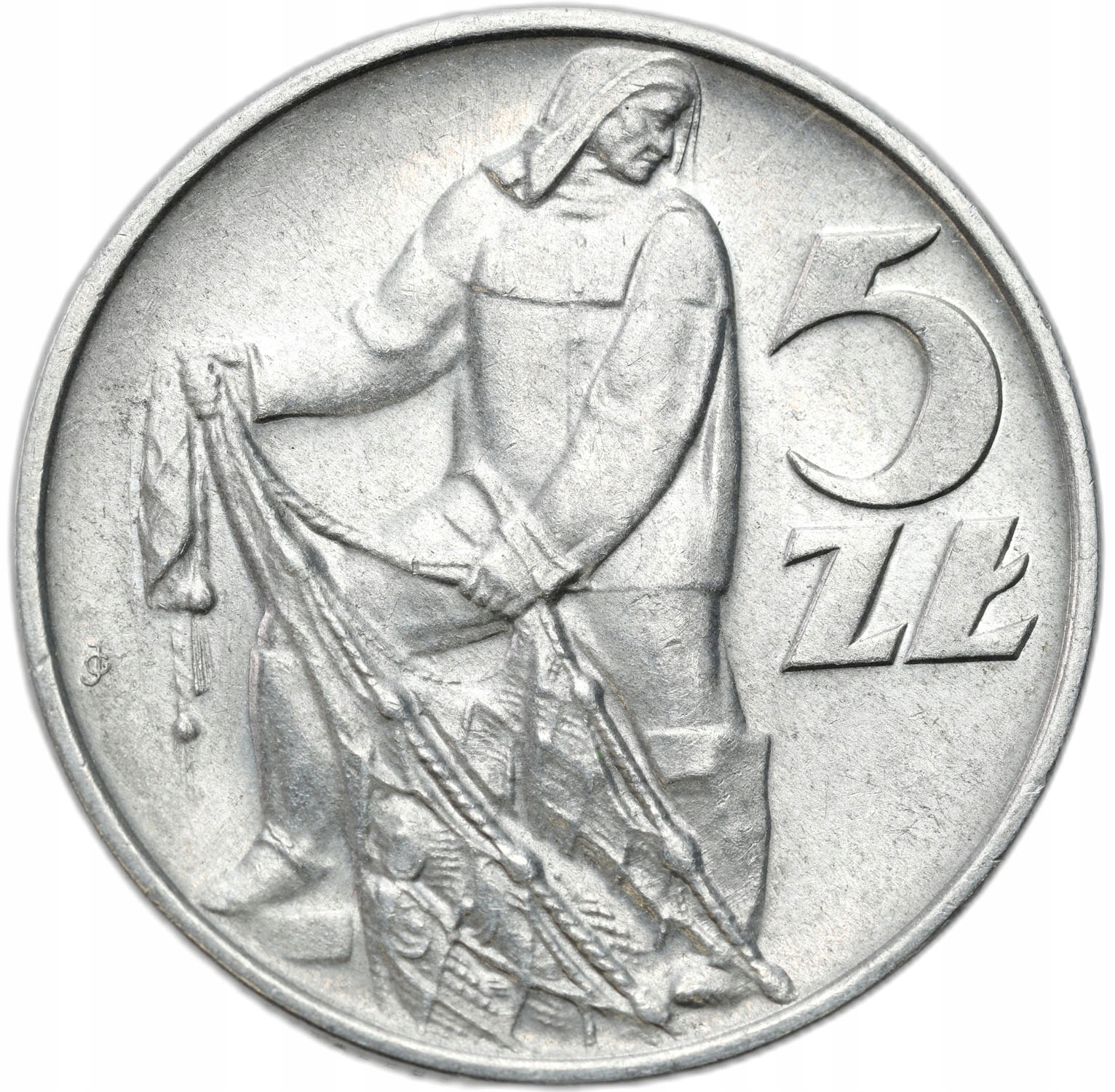 PRL. 5 złotych 1971 Rybak – RZADSZY