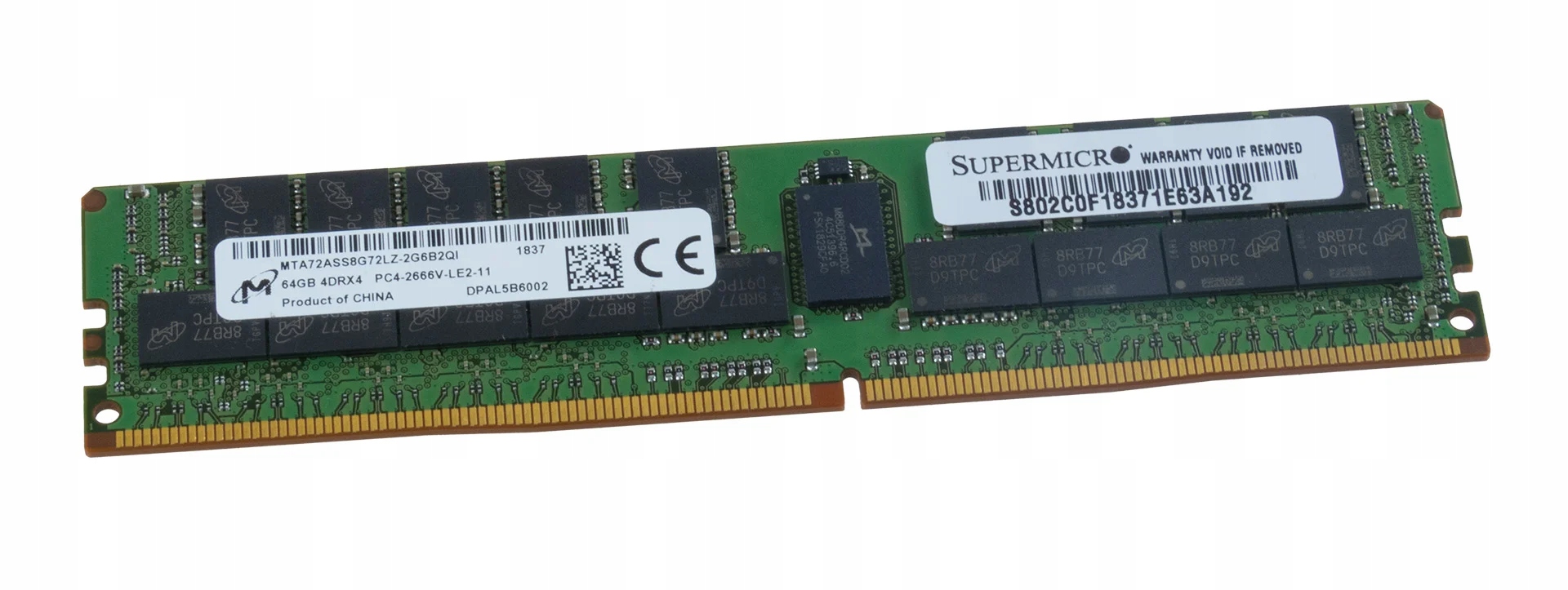 16GBx4枚 64GB Micron DDR4 2666 ECC REG Micron Ddr4 Ecc 64gb - Niska cena na Allegro