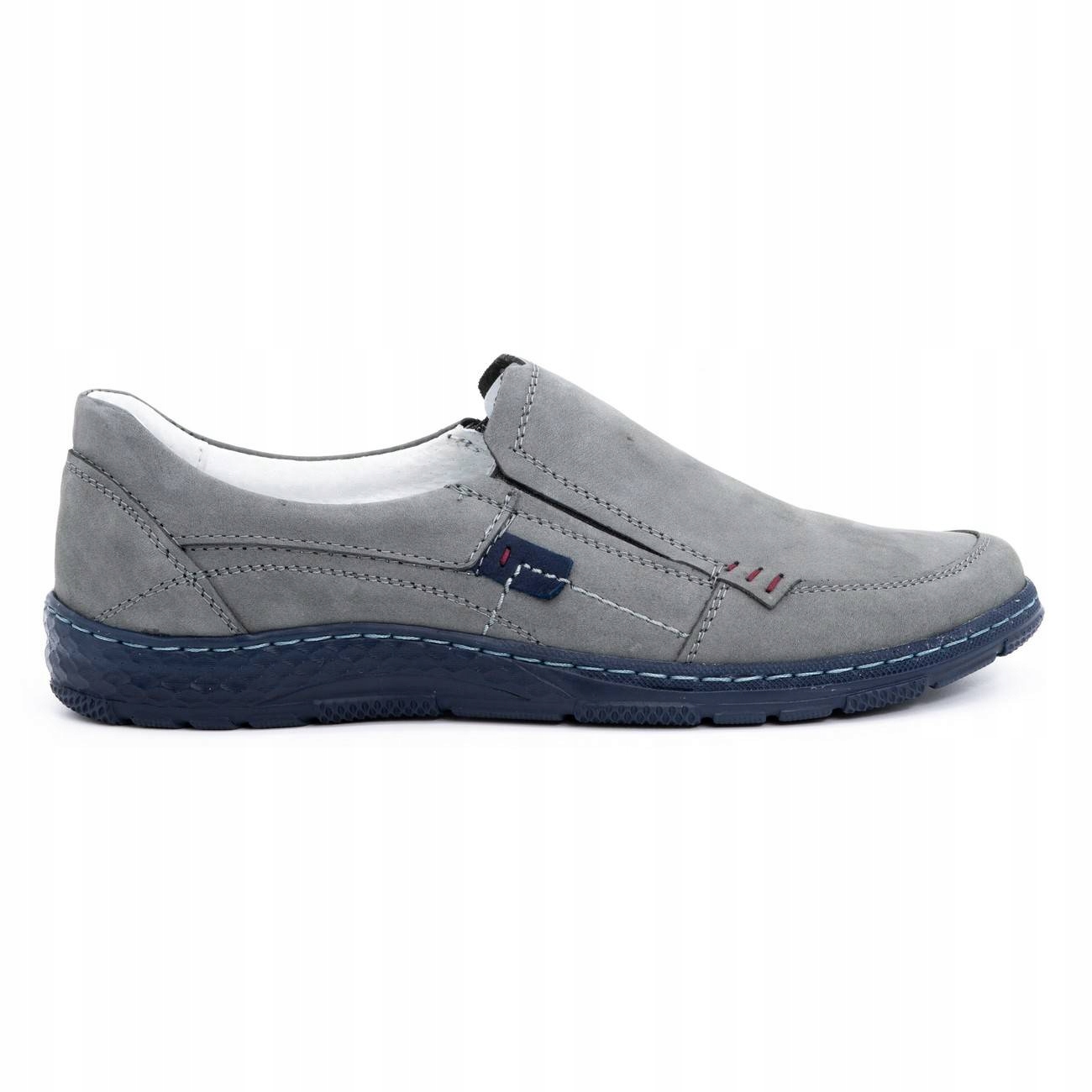 

Buty męskie mokasyny skórzane 943MA szare 43