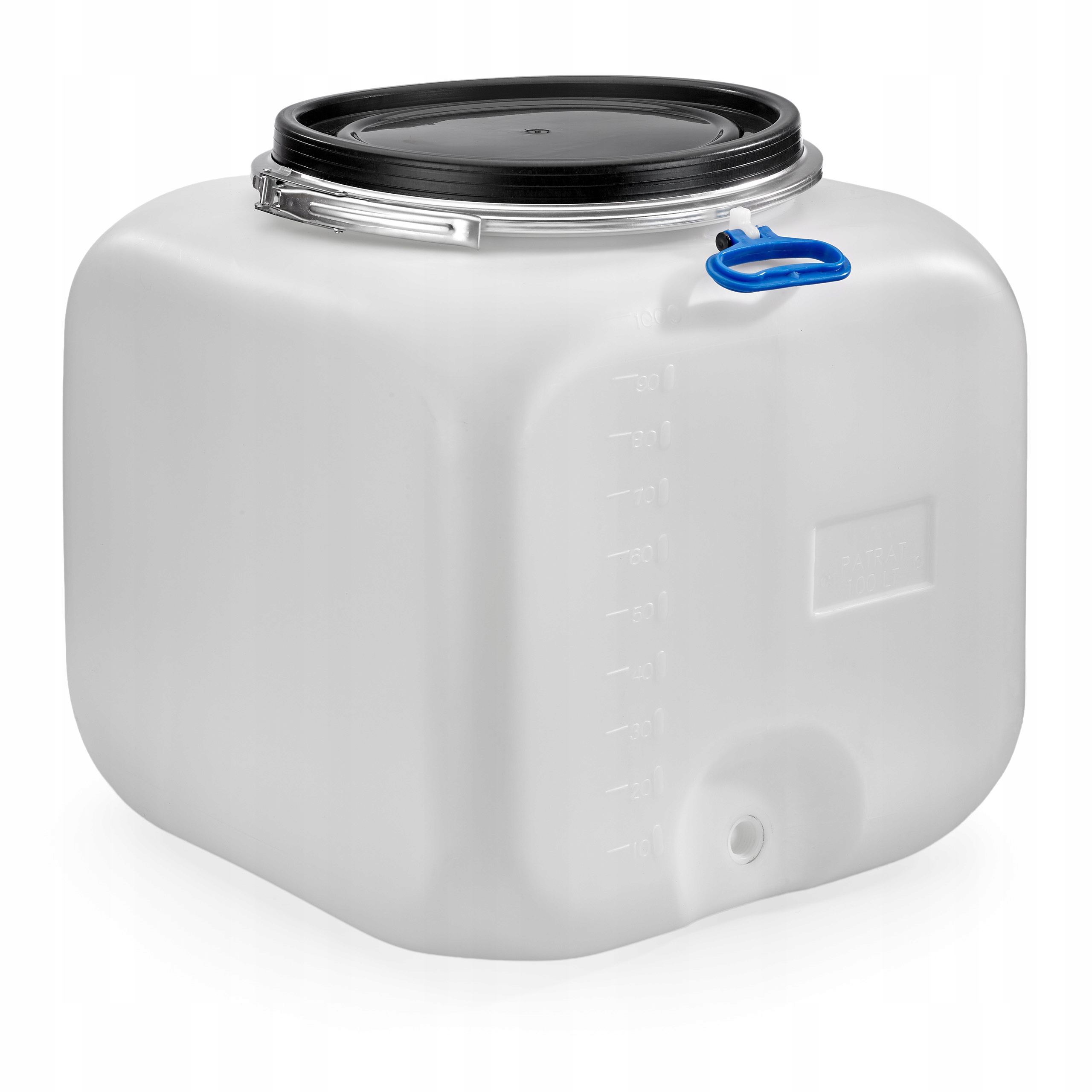 F&R BECZKA 100L KWADRATOWA NA WODĘ DO KISZENIA KAPUSTY Z OBEJMĄ BIAŁA