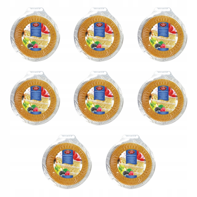 Světlé 3-vrstvé dortové spodky Golden Grain 400 g X8