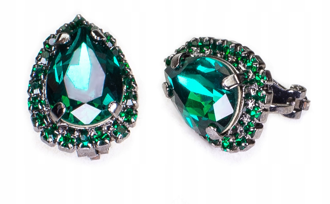 

Zielone Klipsy Swarovski Emerald Eleganckie Modne