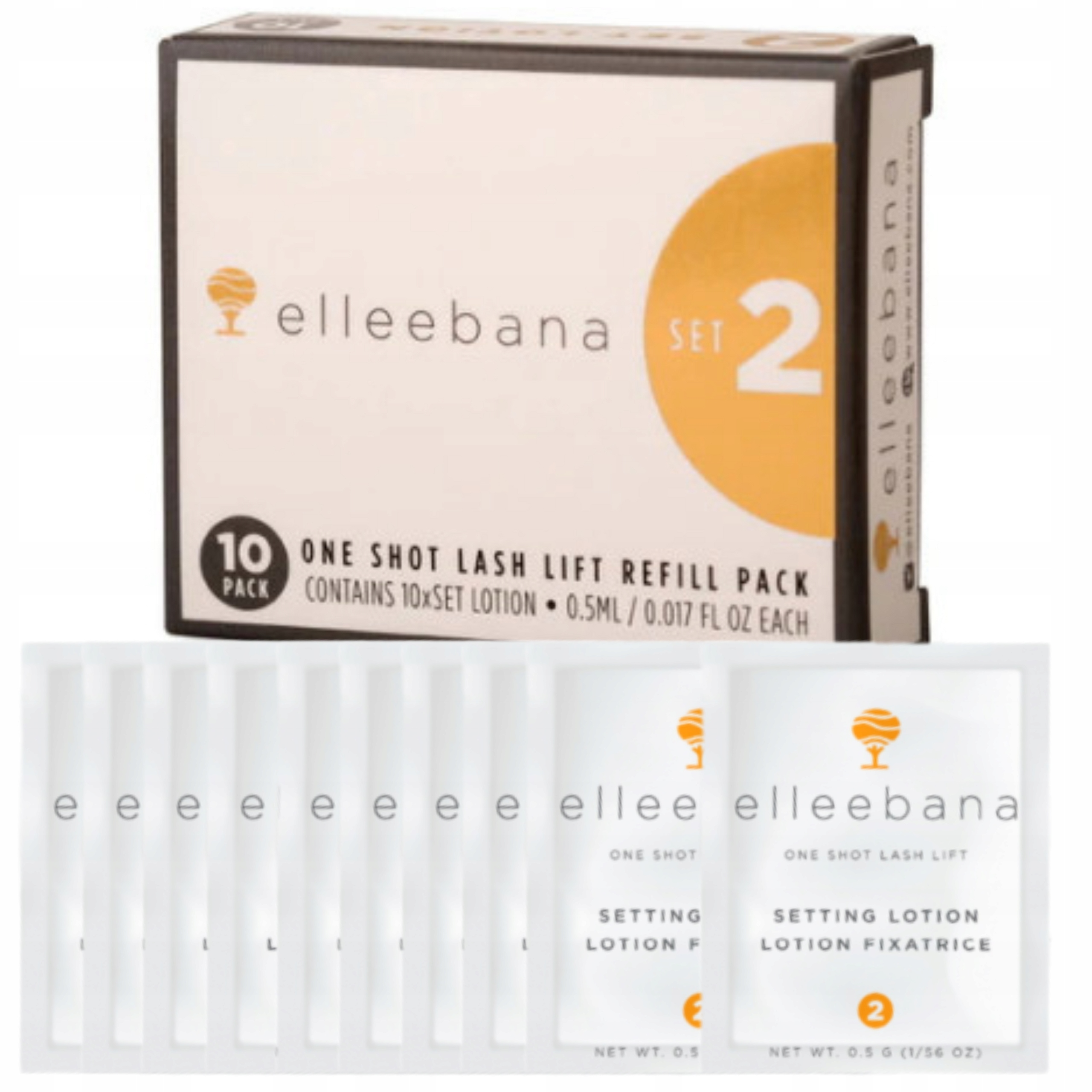 Elleebana Lash Lift Doplňkové sáčky 2 Neutralizátor 10 Ks.