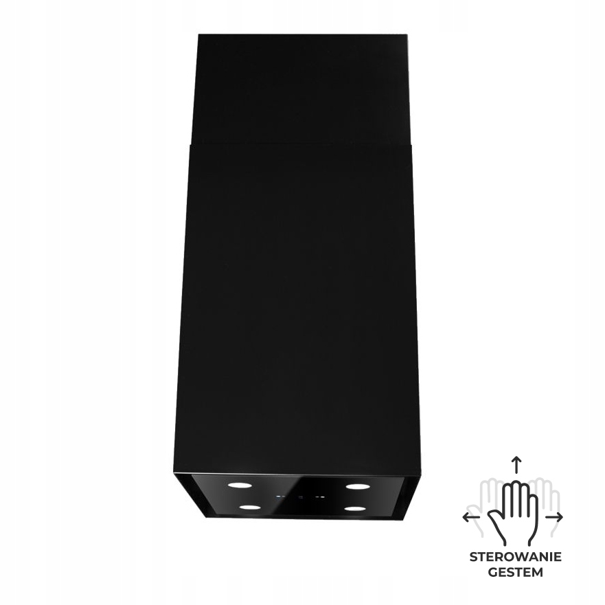 Okap wyspowy Quadro Pro Black Matt Gesture Control