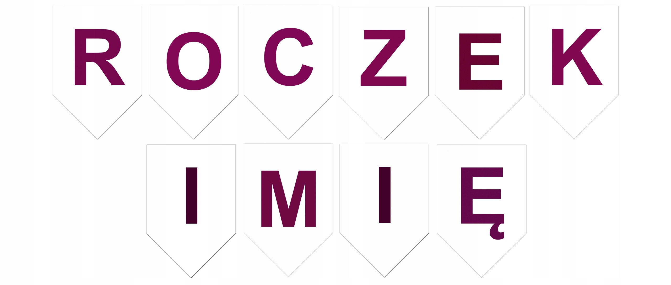 

Girlanda napis Roczek Imię Dziecka baner róż.-1
