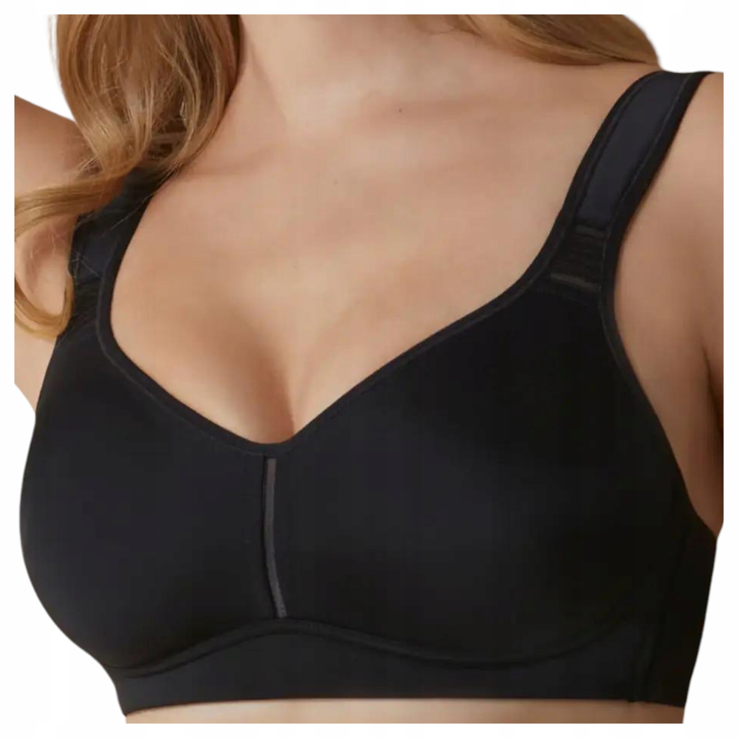 Podprsenka měkká bez kostic měkká široká ramínka 95E Elvira černá