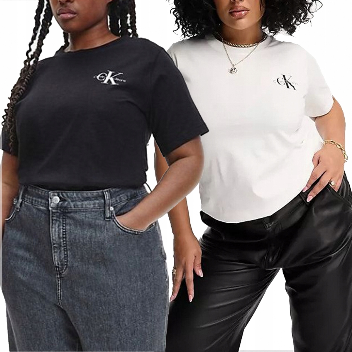 Calvin Klein Jeans dámské tričko 2 kusy v balení, nadměrná velikost 3XL