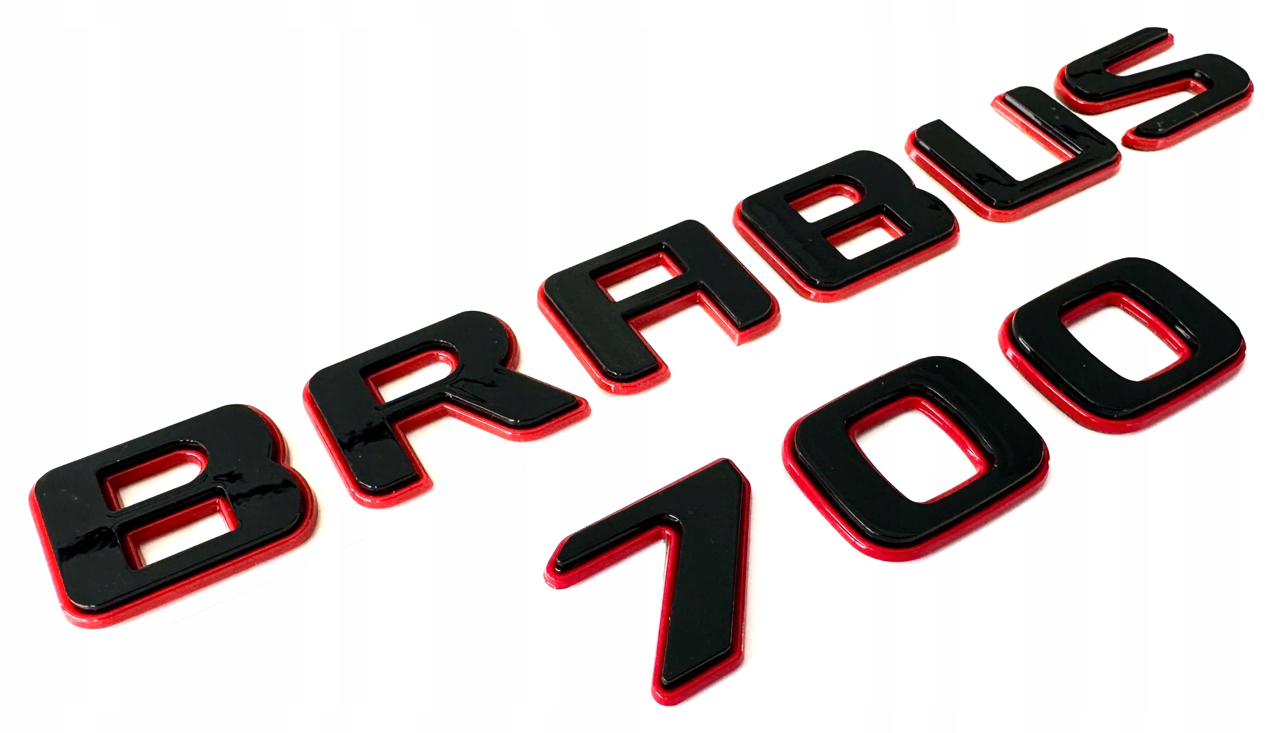 Mercedes-Benz Brabus 700 emblém znak nápis čierna & červená