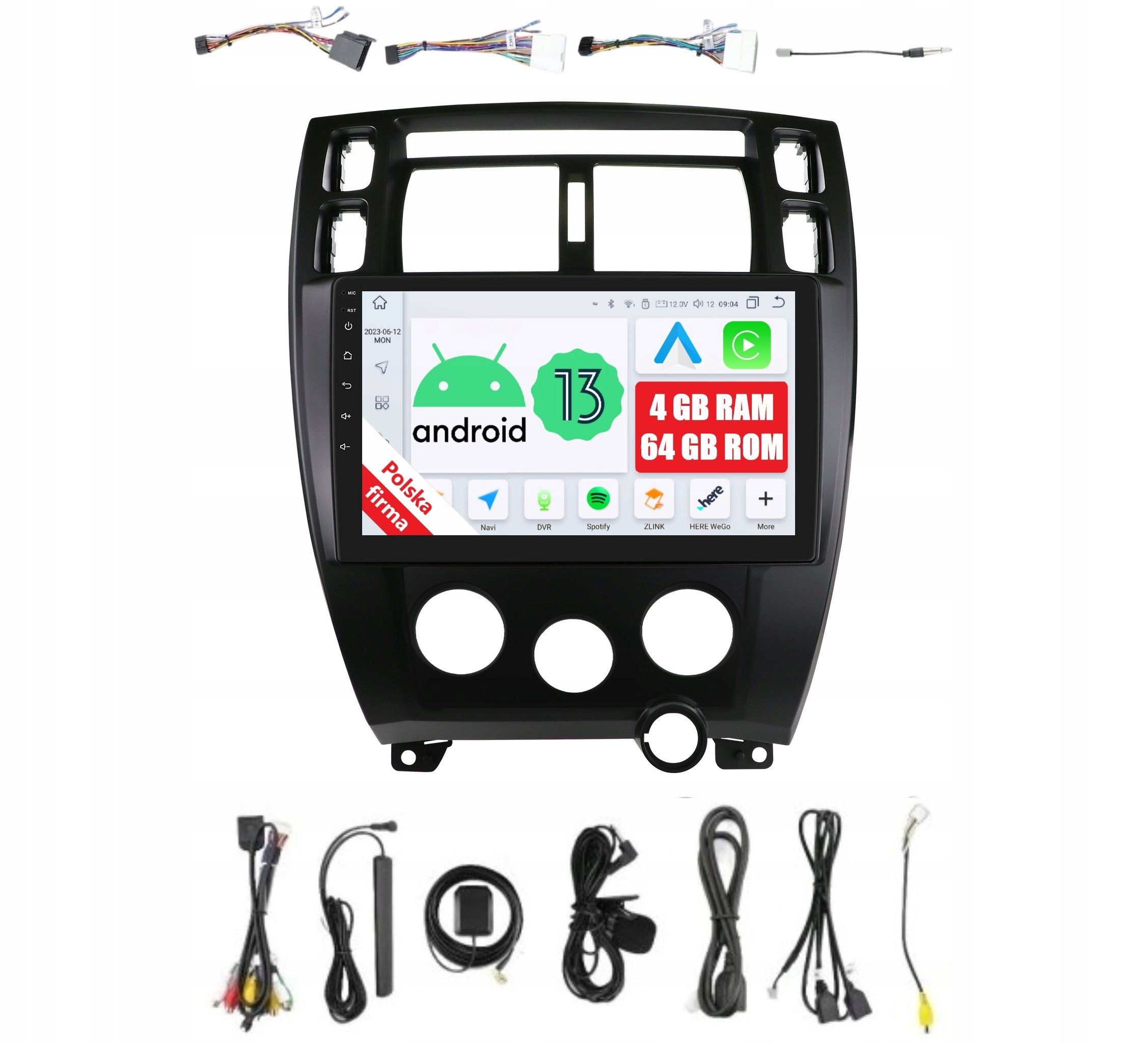 Rádio 2DIN Navigace Android Hyundai Tucson 1 A 4/64 Gb Dsp Carplay Lte