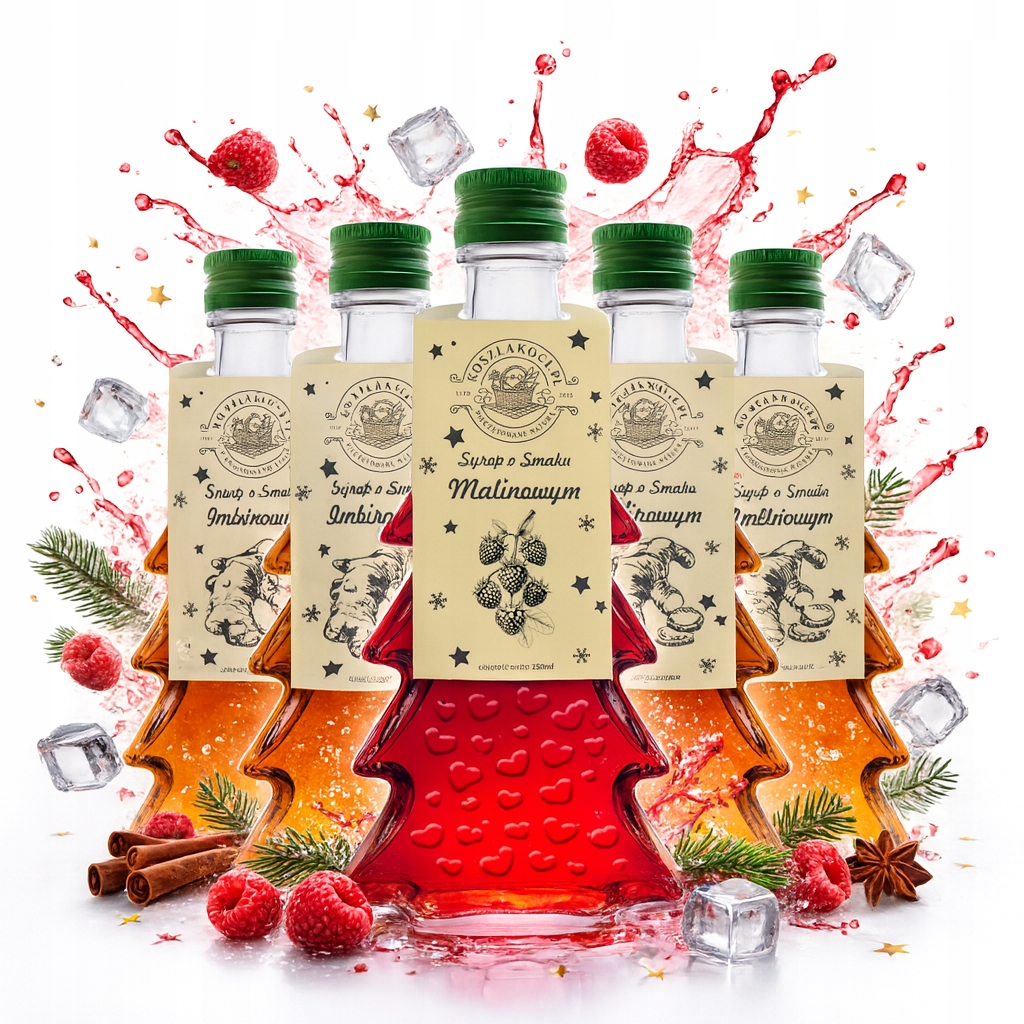 Syrop O Smaku Malinowym W Zestawie Z Syropami O Smaku Imbiry Zestaw