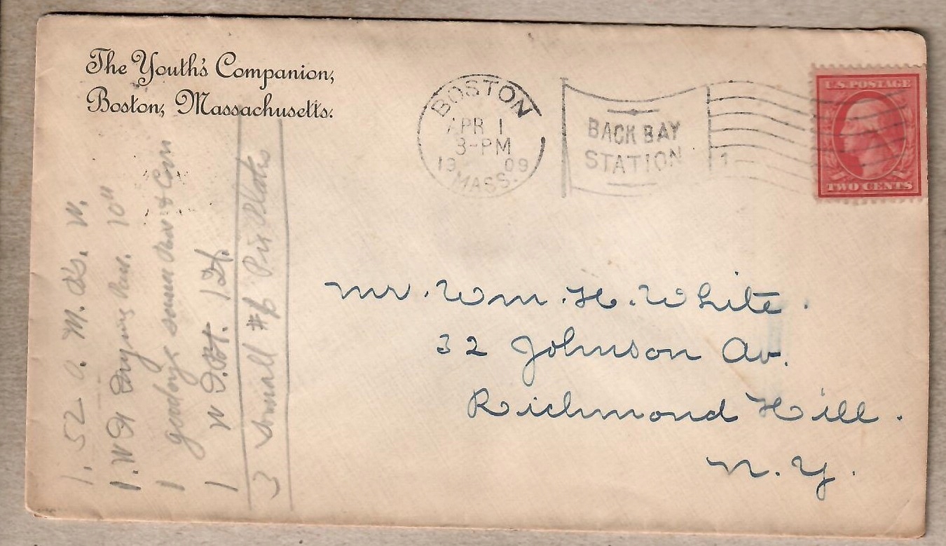 USA, 1909 r. koperta