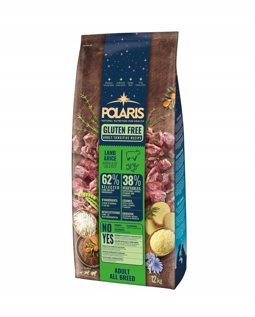 Sucha Karma Dla Psa Bez Zbóż 12kg Jagnięcina z Ryżem Polaris Premium