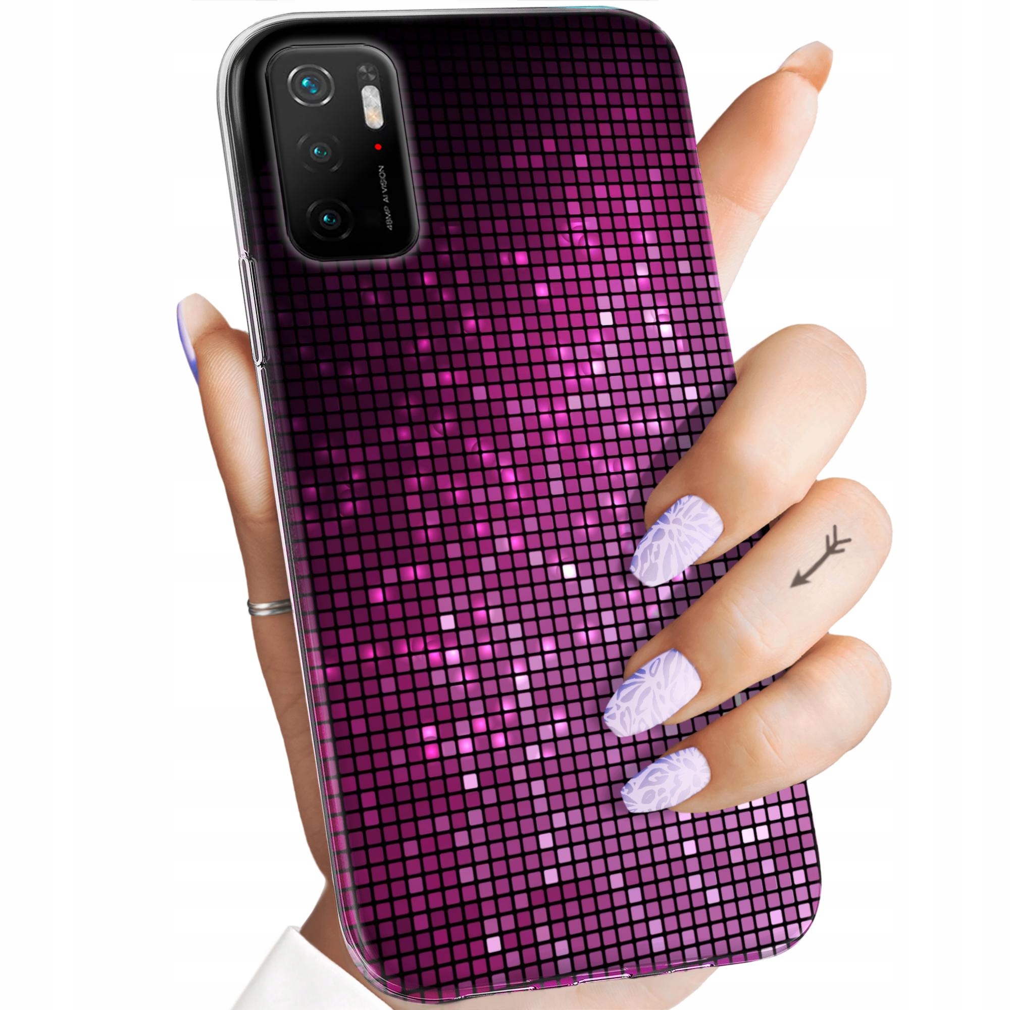 Etui Do Xiaomi Poco M3 Pro M3 Pro 5G Imitacja Brokatu Brokatowe