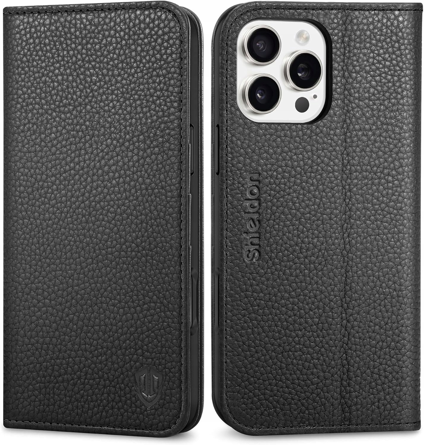 Pouzdro Shieldon pro iPhone 16 Pro Max 6,9" Pravá Kůže peněženka