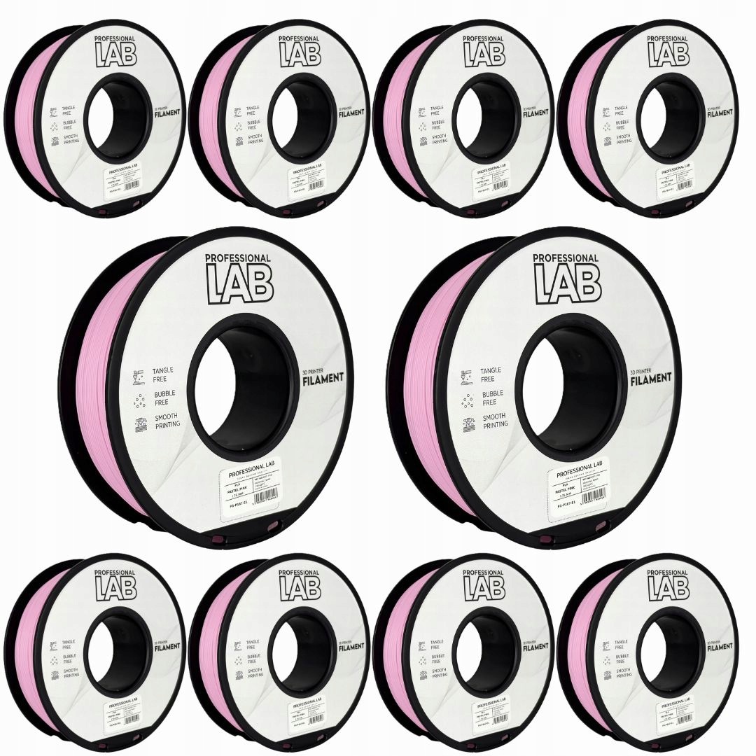 10 x Filament Pla Pastel Pink Pastelový Ružový Prof. Lab. 1,75 mm 1 kg 3D tlač