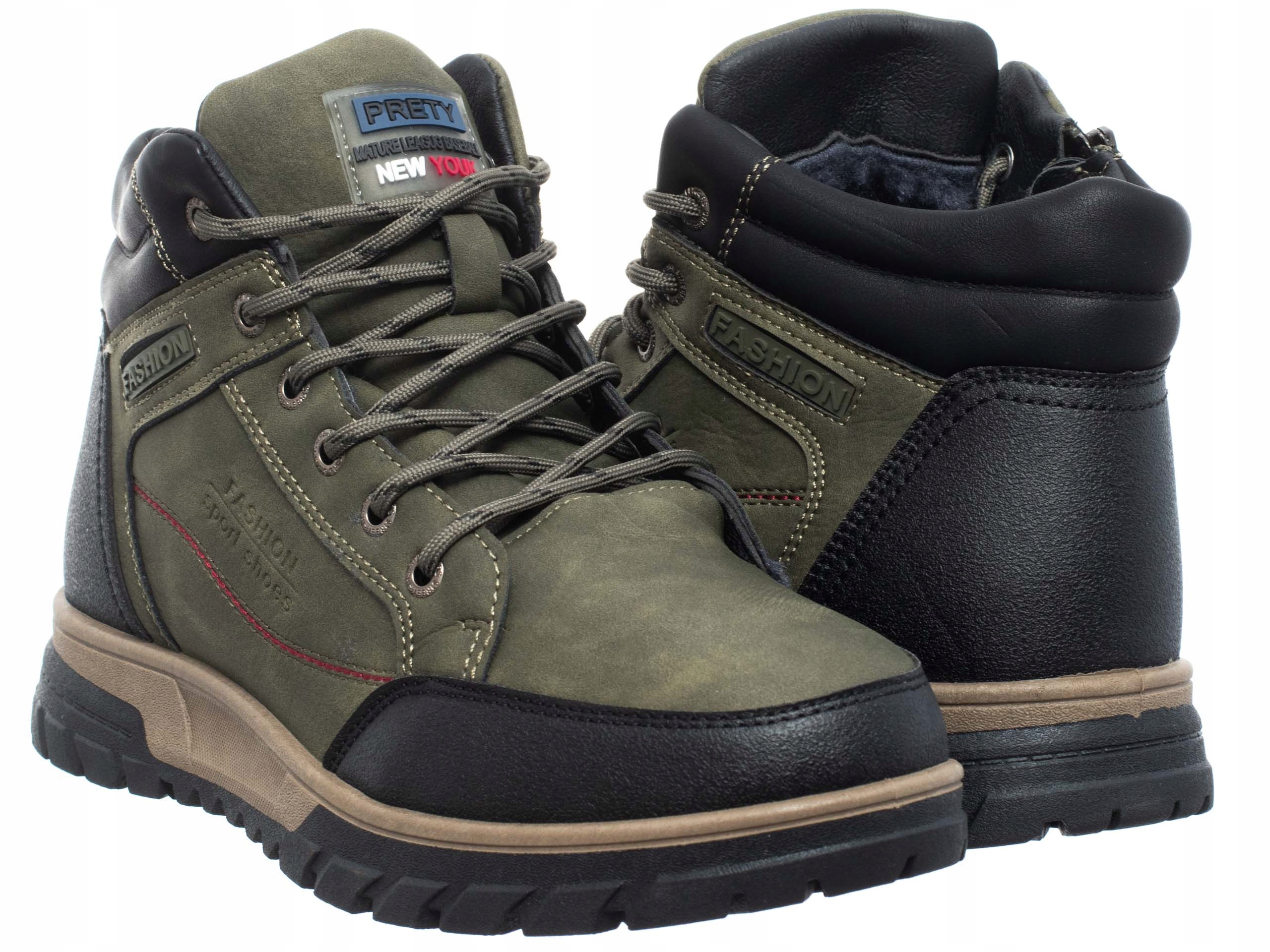 Pánské Boty 13109-12 trekové zimní zateplené se zavazováním na zip, teplé