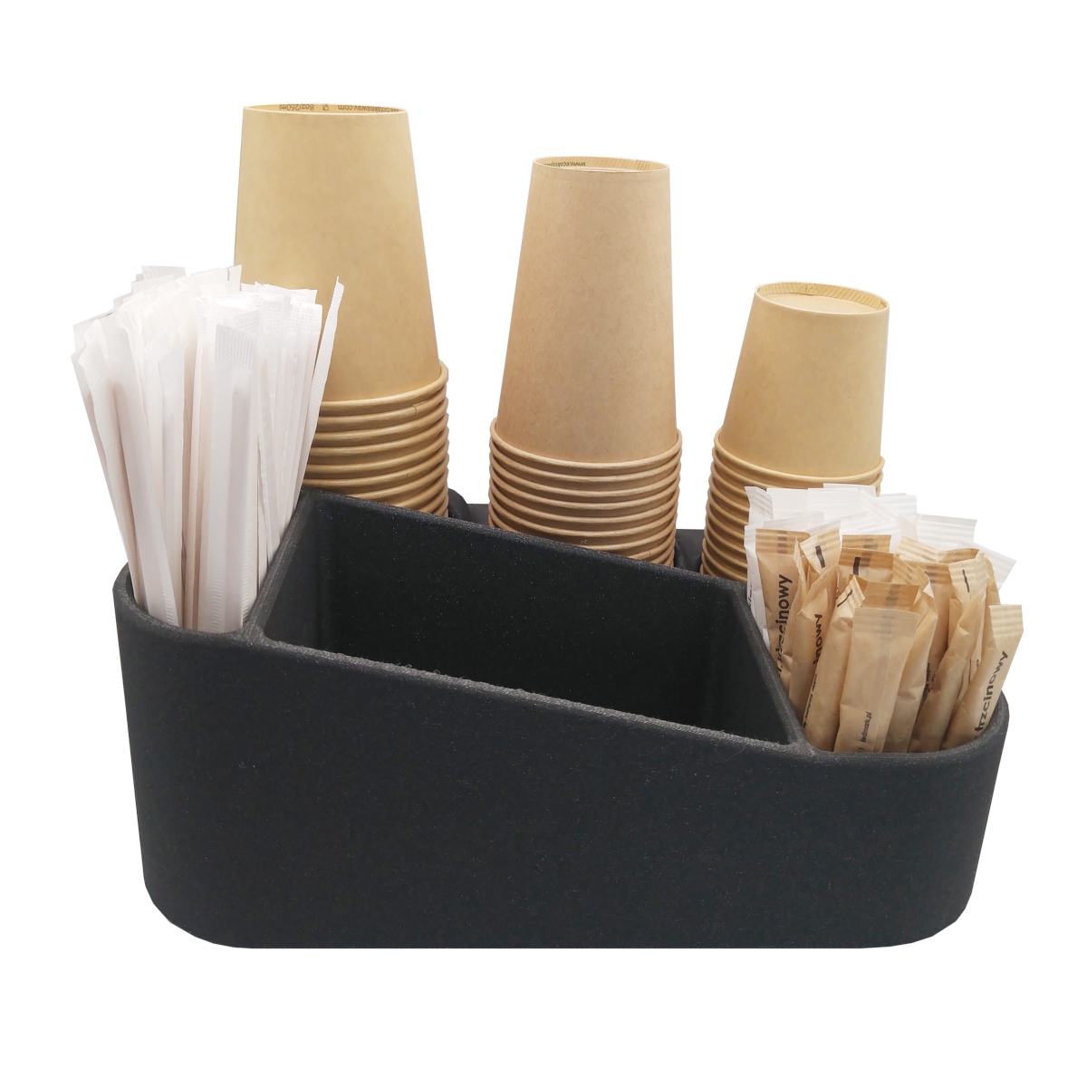 Levně Trojitý Organizér Na Kávu Stojan Na Pult Krabička Na Cukr Hrnky 3 Velikosti