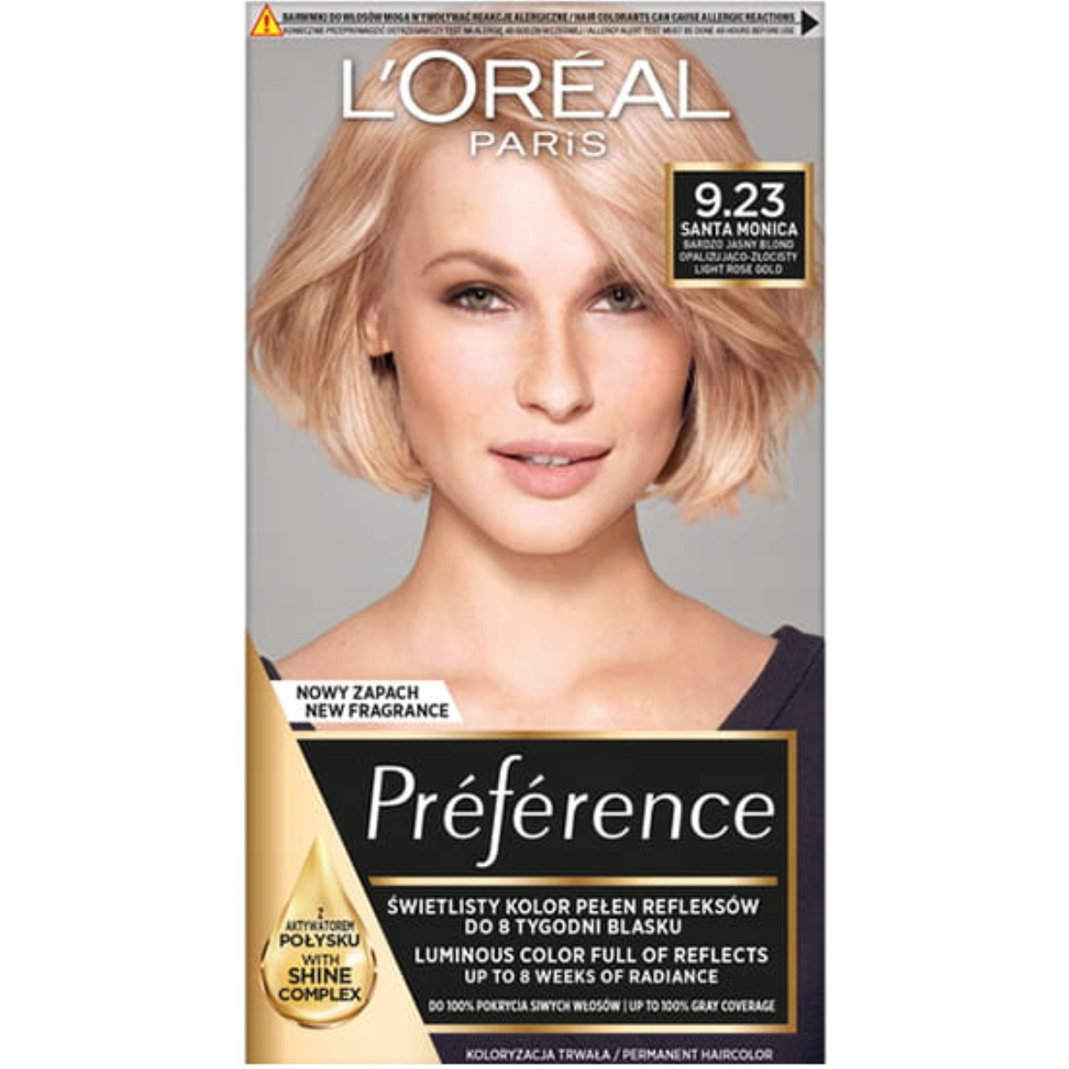 L'Oreal Paris Recital Preference 9.23 Light Rose Gold barva na vlasy