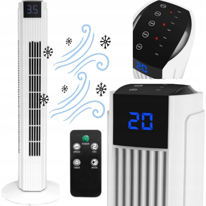 WENTYLATOR KLIMATYZATOR WIATRAK ZDALNIE STEROWANY