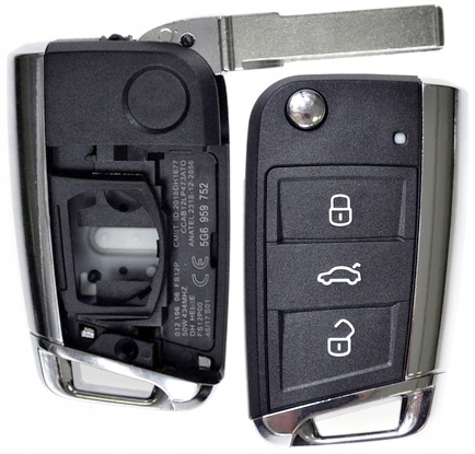 VOLKSWAGEN GOLF MK7 KLUCZYK PILOT OBUDOWA HU66