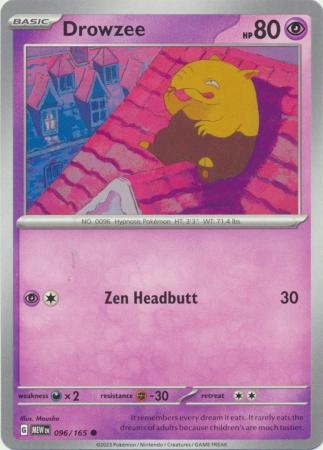 Pokemon 151 Drowzee 096/165 Common