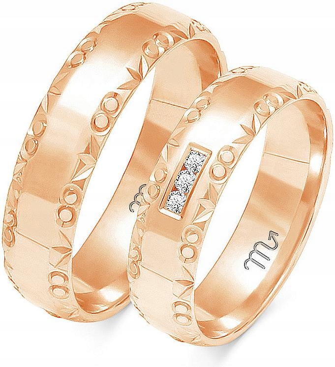 Zlatý snubní prsten s gravírováním 585, 35 36 37, elegance a styl 14K