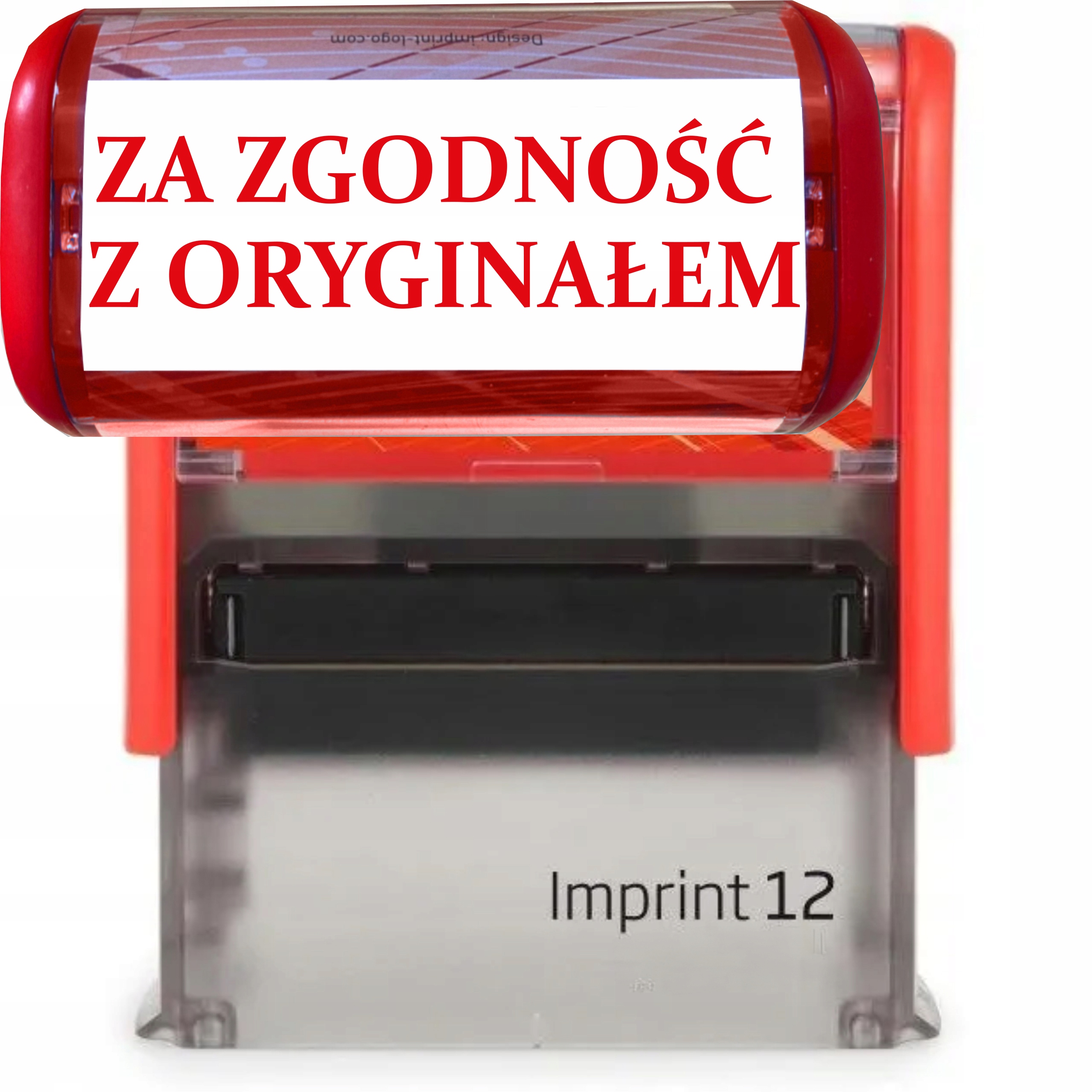 PIECZĄTKA ZA ZGODNOŚĆ Z ORYGINAŁEM TRODAT 8912 DO FIRMY BIURA CZERWONA