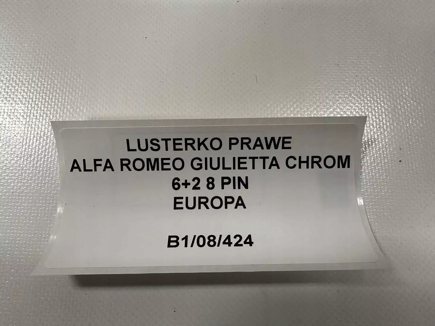 mirror right ALFA ROMEO GIULIETTA 6+2 8 PIN EU