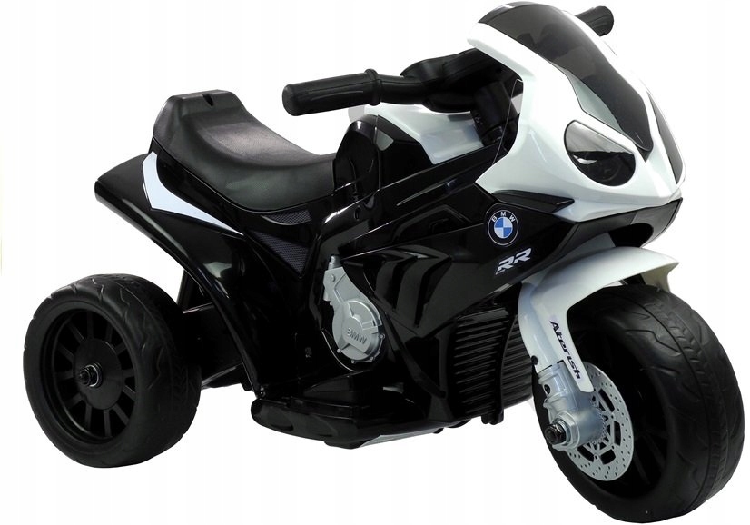 Trójkołowy motorek elektryczny na akumulator 6V dla dzieci, czarny, z przed