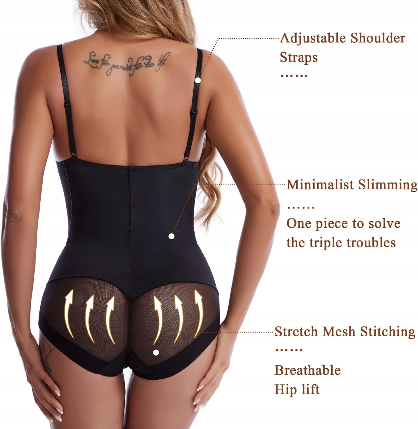 Body modelujące dla kobiet, modelujące brzuch, modelujące sylwetkę Materiał dominujący bawełna