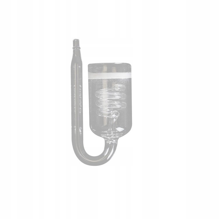 Difuzér CO2 Skleněný Spirálový 25 MM 4,5 CM Keramický Sintr Do Akvária