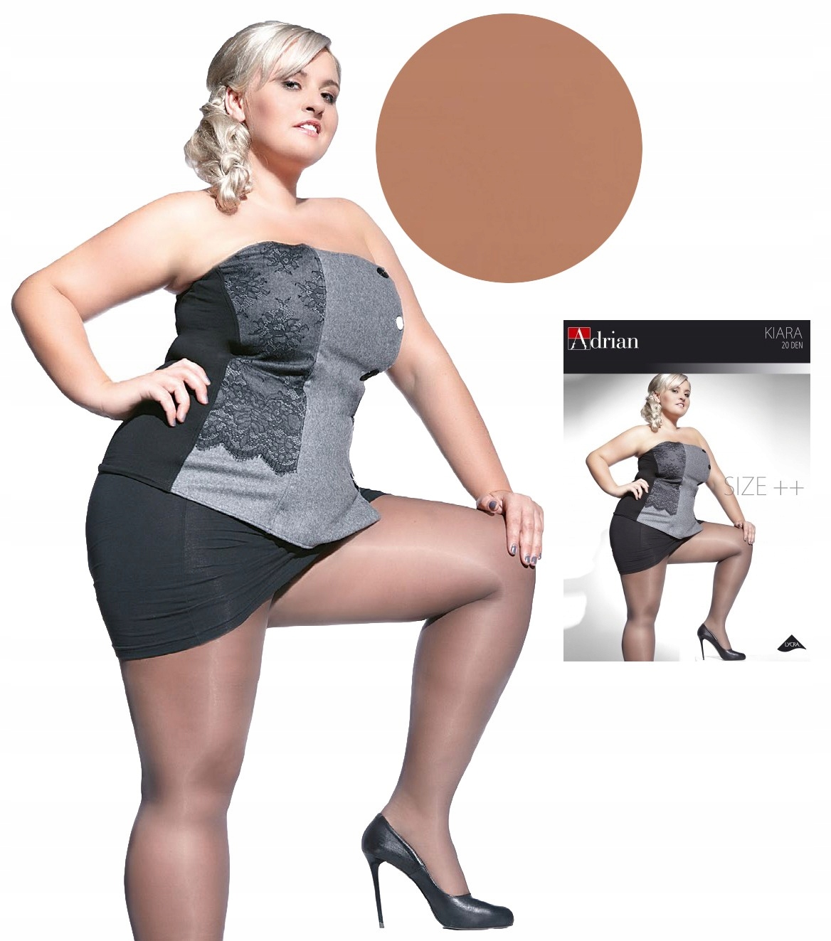 

Adrian Rajstopy Kiara 20DEN Dla Puszystej r.7 Opal