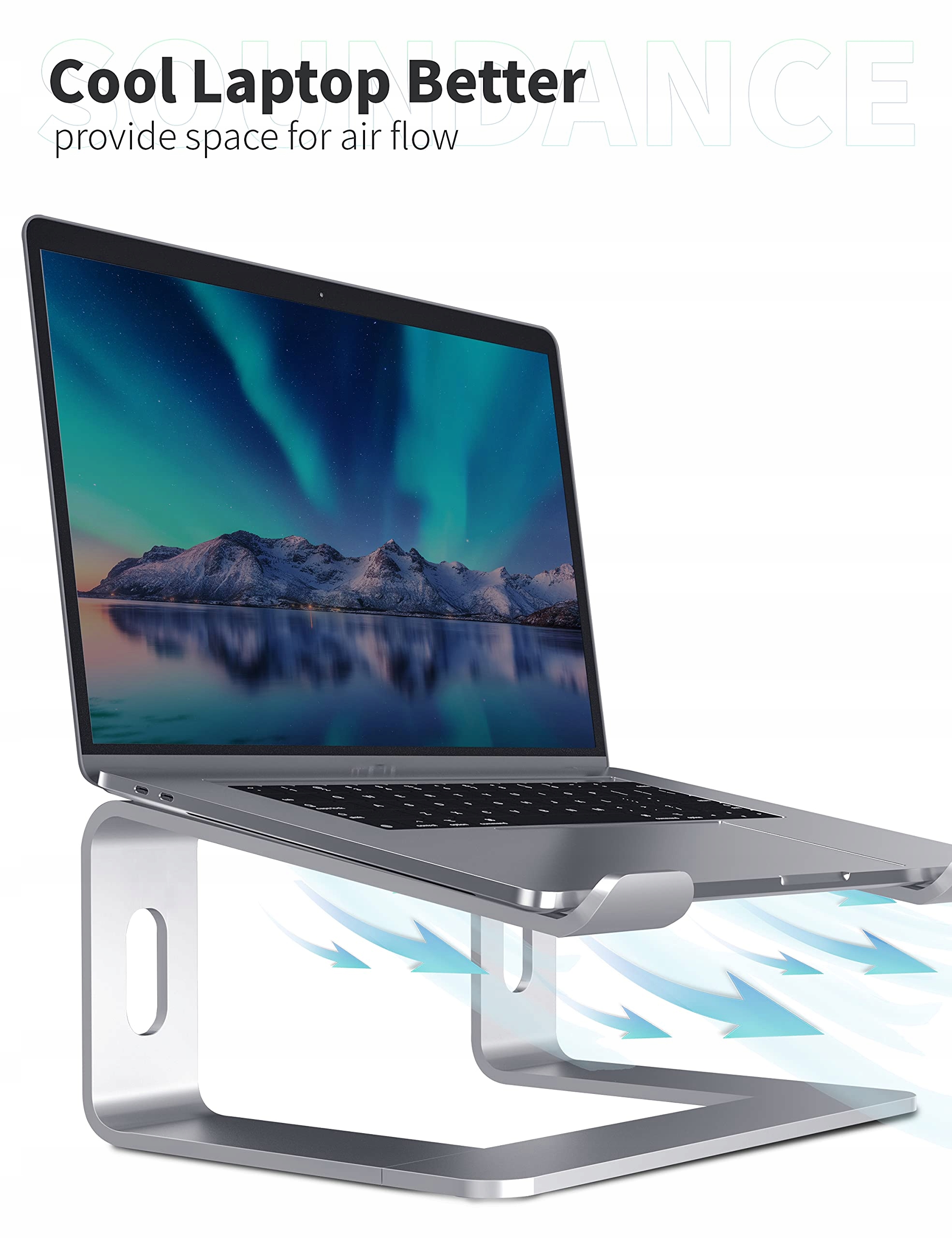SOUNDANCE Aluminiowy Stojak Na Laptopa Ergonomiczny Do Biurka 10-156 Cali — miniatura 4