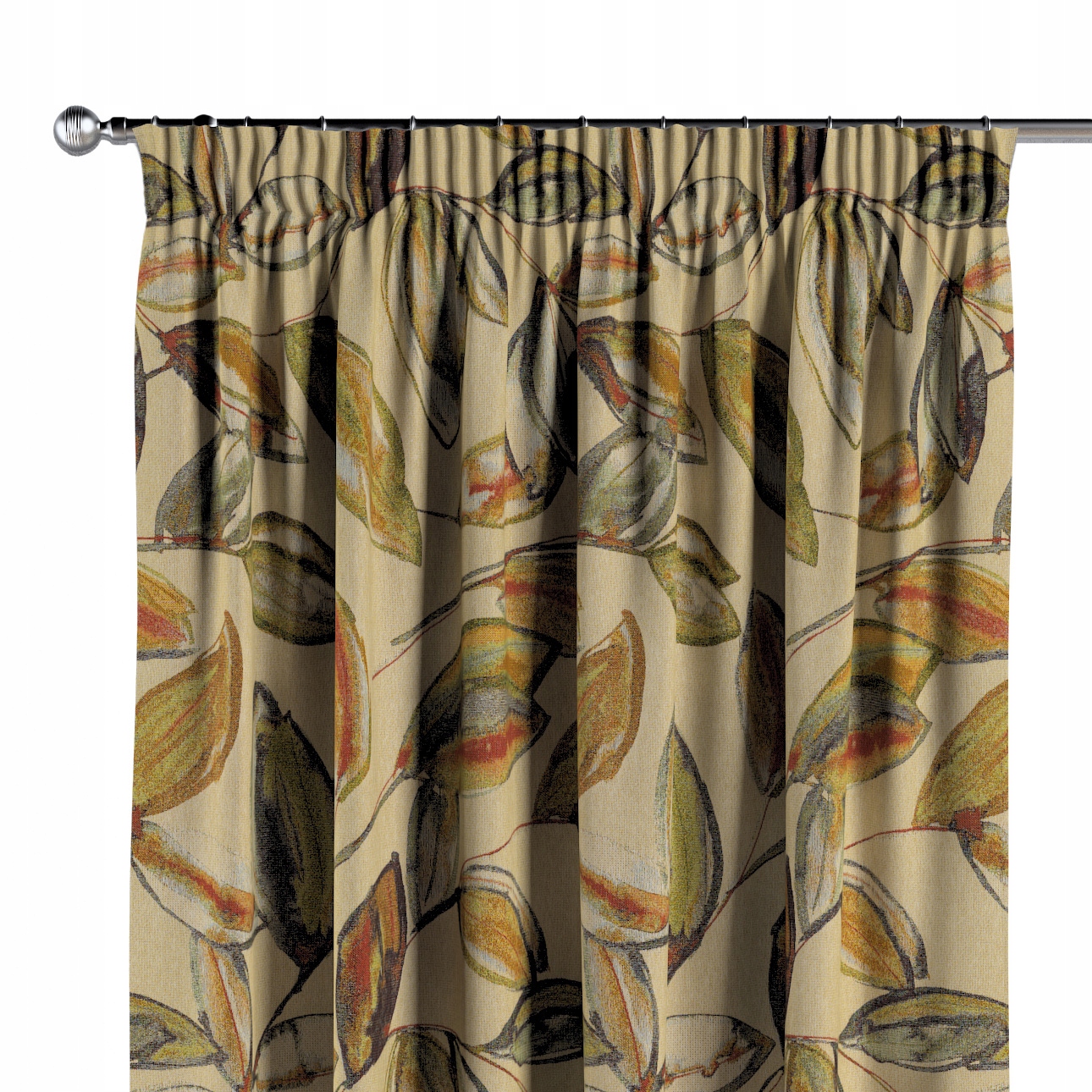 Záves na zvlnenej páske 1 ks 130 x 245 cm, farebné listy